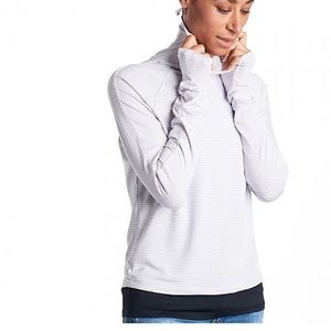 oiselle striped mile one pullover